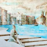 Joanna Rzeźnik - W słońcu dnia, technika własna, akwarela papier, 68,5 x 50 cm, 2018 r.