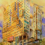 Joanna Rzeznik - Cytrynowe lato, akwarela-technika własna na papierze, 21x29,5 cm, 2018