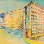 Joanna Rzeznik - Słoneczne południe, akwarela na papierze, 34x24 cm, 2017