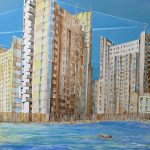 Joanna Rzeźnik - Basen miejski, olej na płótnie, 50x61 cm, 2018 r