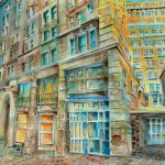 Joanna Rzeźnik - Miasto VI, technika mieszana, 42x30cm, 2018r