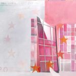 Joanna Rzeźnik - Perspektywa dla prostokąta w ujęciu horyzontalnym, olej na płutnie, 200 x 100 cm, 2017 r