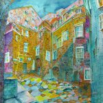 Joanna Rzeźnik Wieczór w zamku tech własna płótno na płycie 44,5 x 55 2019