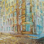 Joanna_Rzeźnik - Miasto-Cisza - Cykl III Transparentność - Akwarela, tech własna, 30 x 23,5 cm, 2020 r