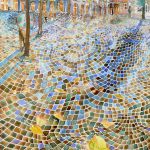 Joanna Rzeźnik W blasku zachodzącego słońca akwarela papier tech własna 25 x 70 2019