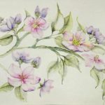 Joanna Rzeźnik - Kwiat jabłoni - kompozycja nr1 - 18x24cm, 2020 r