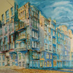 Joanna Rzeźnik - Kamienica, Cykl Weduta Pejzaż miejski Powidok - Olej na płótnie, 60 x 50 cm, 2020 r.