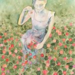 Joanna Rzeznik Nasturcje akwarela roman Szmal Art, papier 23,5 x 29,5 2021