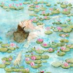 Joanna Rzeźnik Nenufary akwarela papier 300m2g 23,5 x 21,5 2021