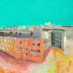 Joanna Rzeźnik - Popołudnie na Pamiątkowej - Cykl Weduta, Pejzaż miejski, Powidoki, olej, płótno, 110 x 90 cm, 2016 r